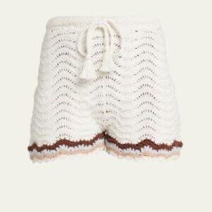 Cara Cara Aicha Drawstring Crochet Shorts Sz XS